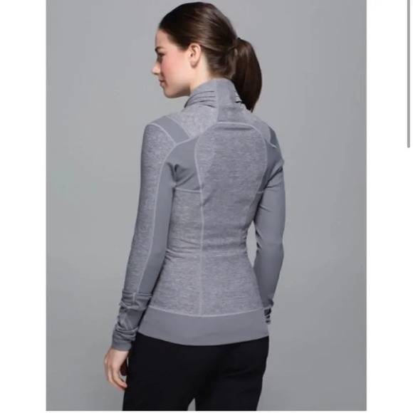 Lululemon Heather Gray Bhakti Double Zipper Yoga Jacket - Picture 4 of 12